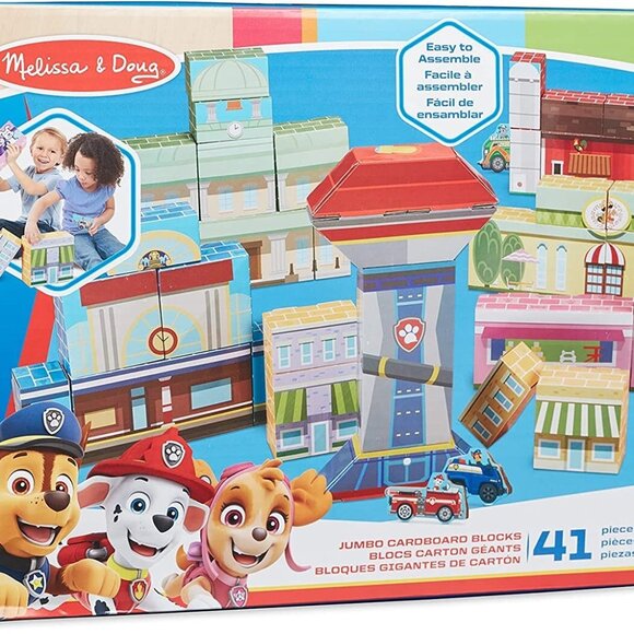 Melissa & Doug PAW Patrol Jumbo Cardboard Blocks 41 Pieces Ages 2-5 - Picture 1 of 4